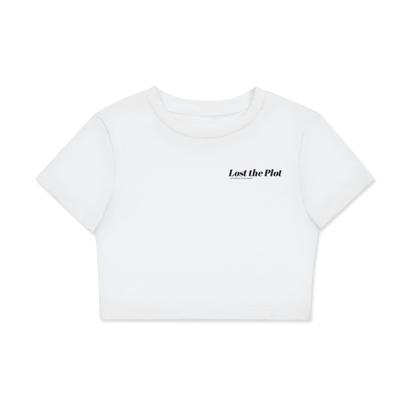 Women are the Answer Fitted Crop White Tee