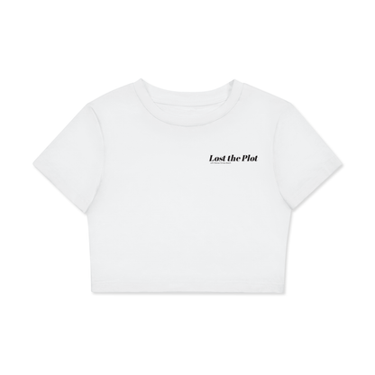Women are the Answer Fitted Crop White Tee