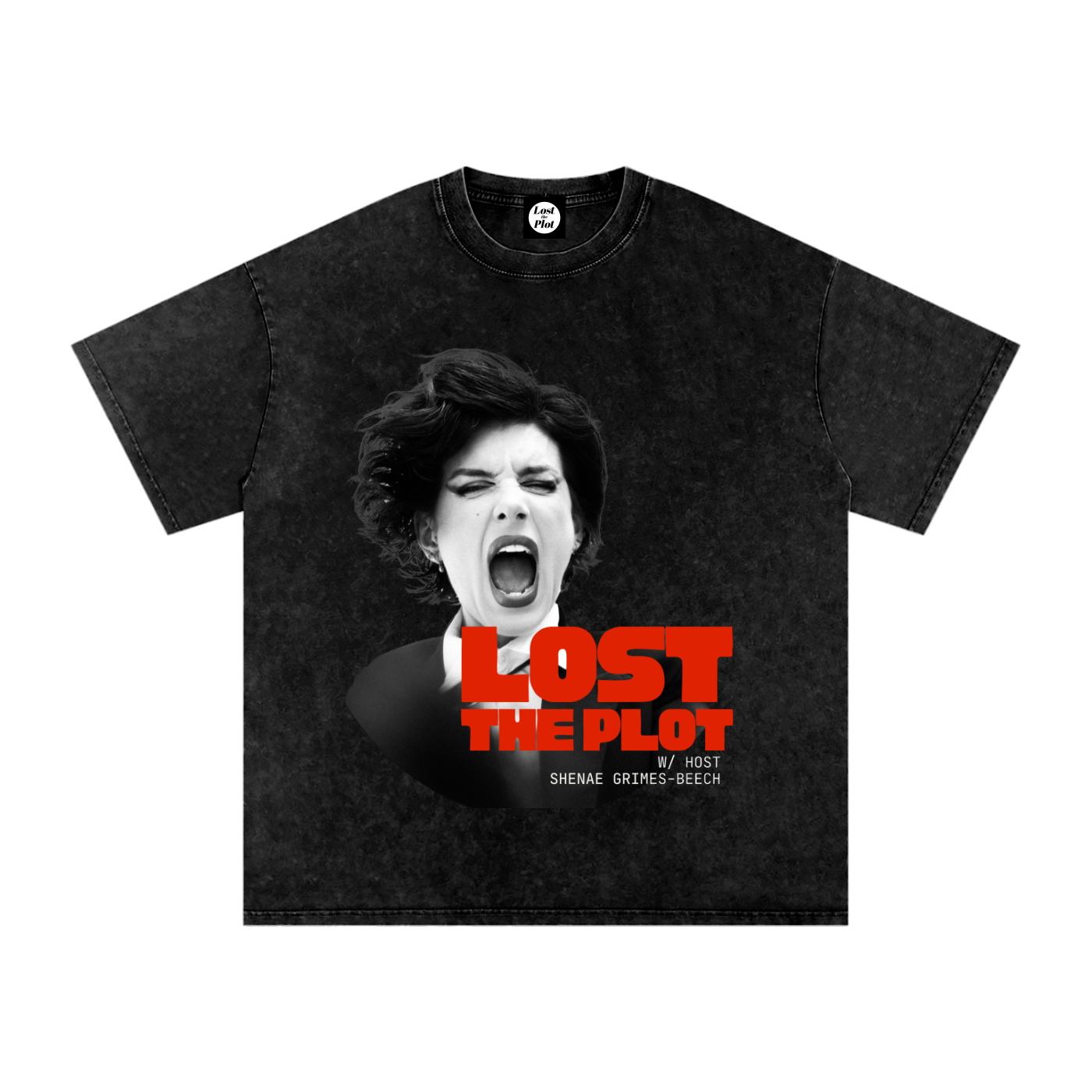 Lost the Plot Snow Washed Oversized Cotton T-Shirt