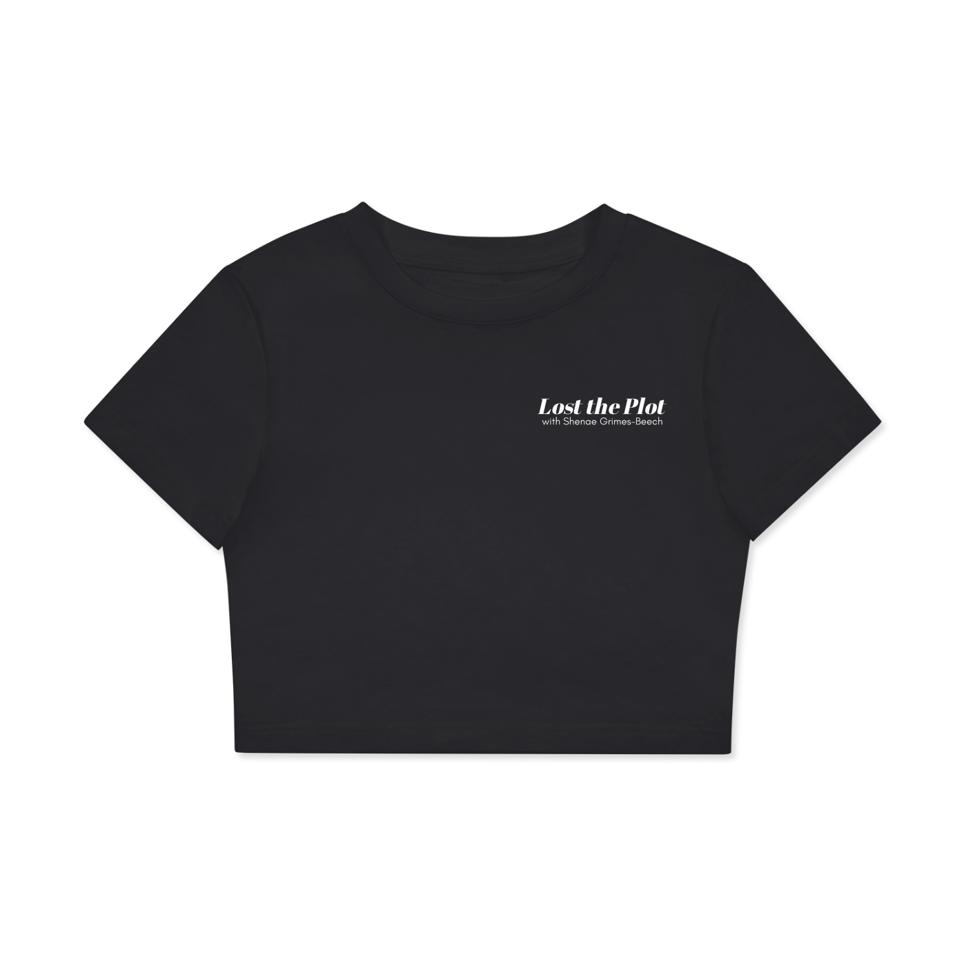 Women are the Answer Fitted Crop Black Tee