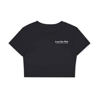 Women are the Answer Fitted Crop Black Tee