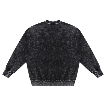 Lost the Plot Snow Washed Hand-Frayed Sweatshirt