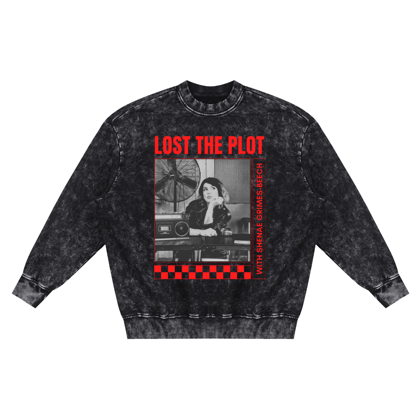 Lost the Plot Snow Washed Hand-Frayed Sweatshirt