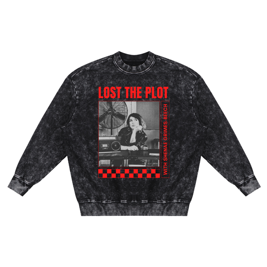 Lost the Plot Snow Washed Hand-Frayed Sweatshirt